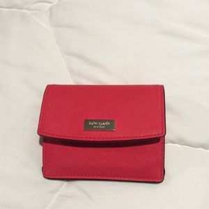 Kate Spade red leather small wallet